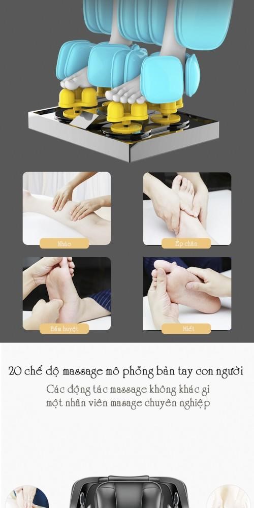 20 chế độ massage ghế massage OKINAWA NO 968