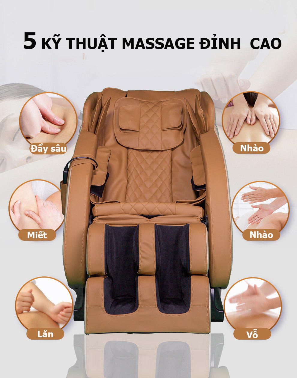 5 kỹ thuật massage ghế massage OKINAWA NO 6000
