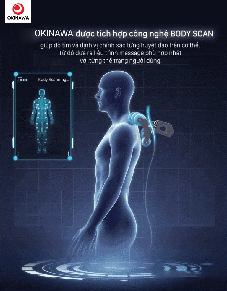 Body scan ghế massage OKINAWA OS 8500