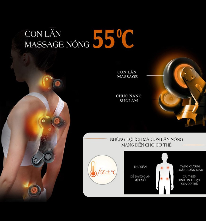 Massage nhiệt ghế massage OKAZAKI OK - 138