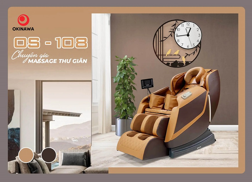 Ghế massage Okinawa OS -108 thiết kế sang trọng
