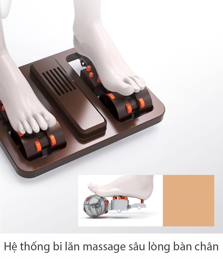 Hệ thống bi lăn bàn chân ghế massage OKINAWA JS 56