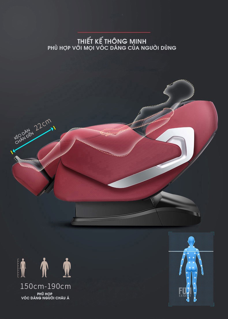 Công nghệ kéo giãn chân ghế massage OKINAWA JS 46