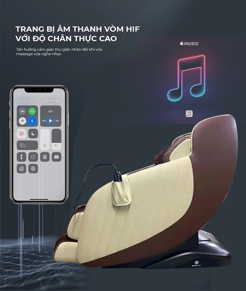 Loa nghe nhạc kết nối bluetooth ghế massage OKINAWA OS - 725