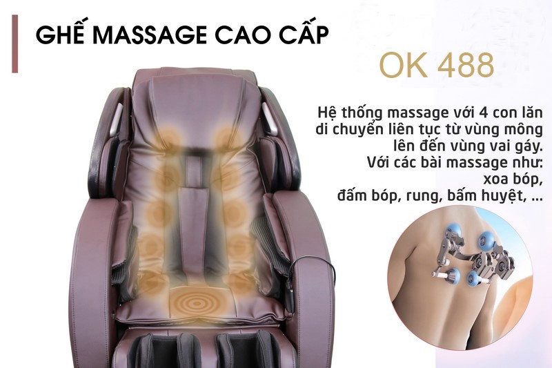 Chức năng massage ghế massage OKINAWA JS 488