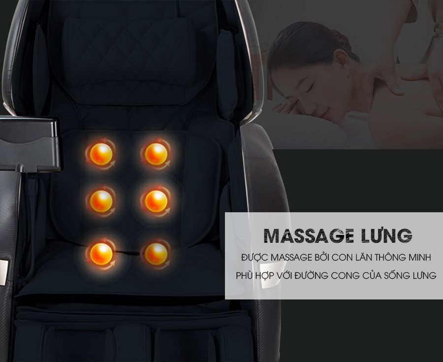 Massage lưng ghế massage OKINAWA JS 600