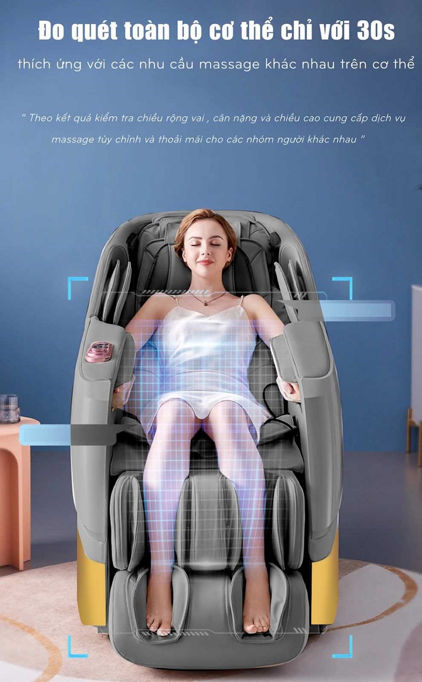 Chế độ scan body ghế massage OKINAWA OS - 855