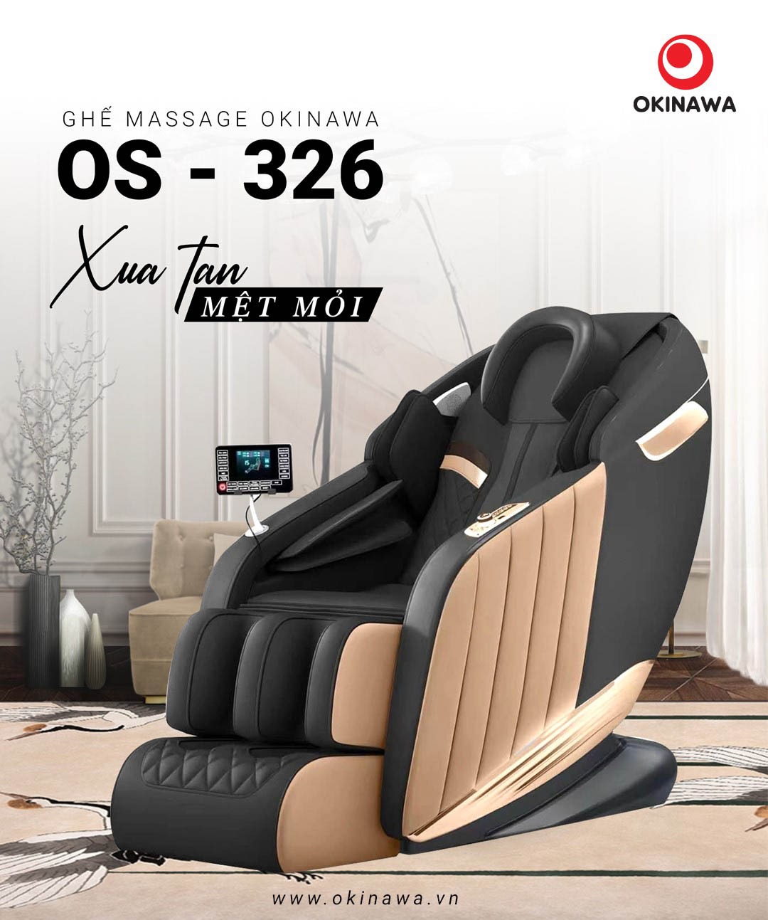 Tổng quan ghế massage OKINAWA OS - 326