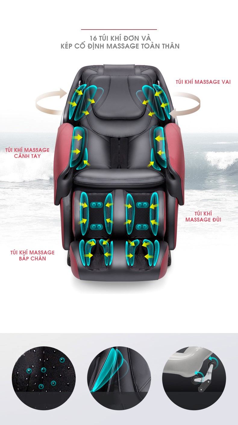 Công nghệ túi khí ghế massage OKINAWA JS 46
