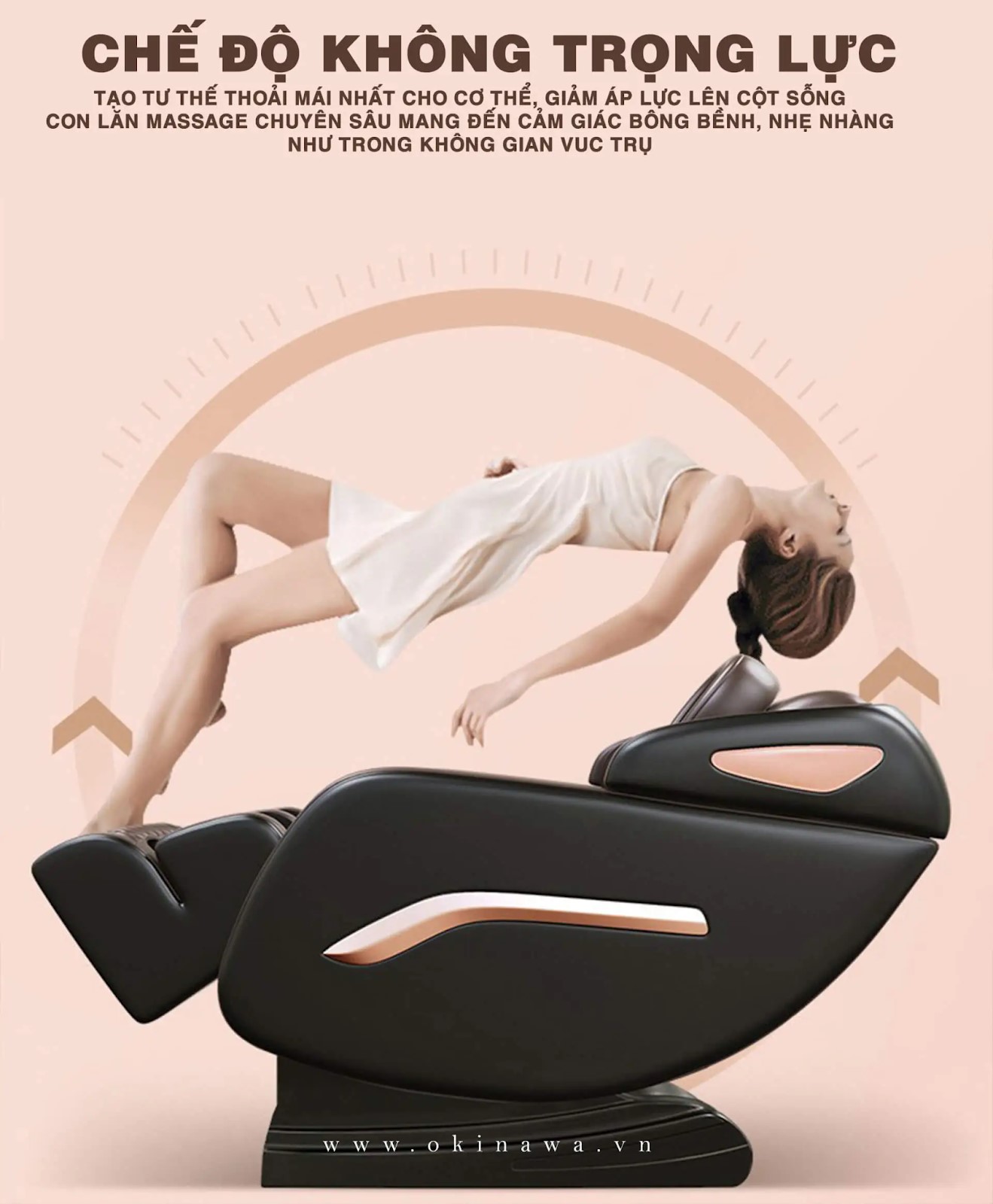 Chế độ không trọng lực ghế massage OKINAWA OS-121