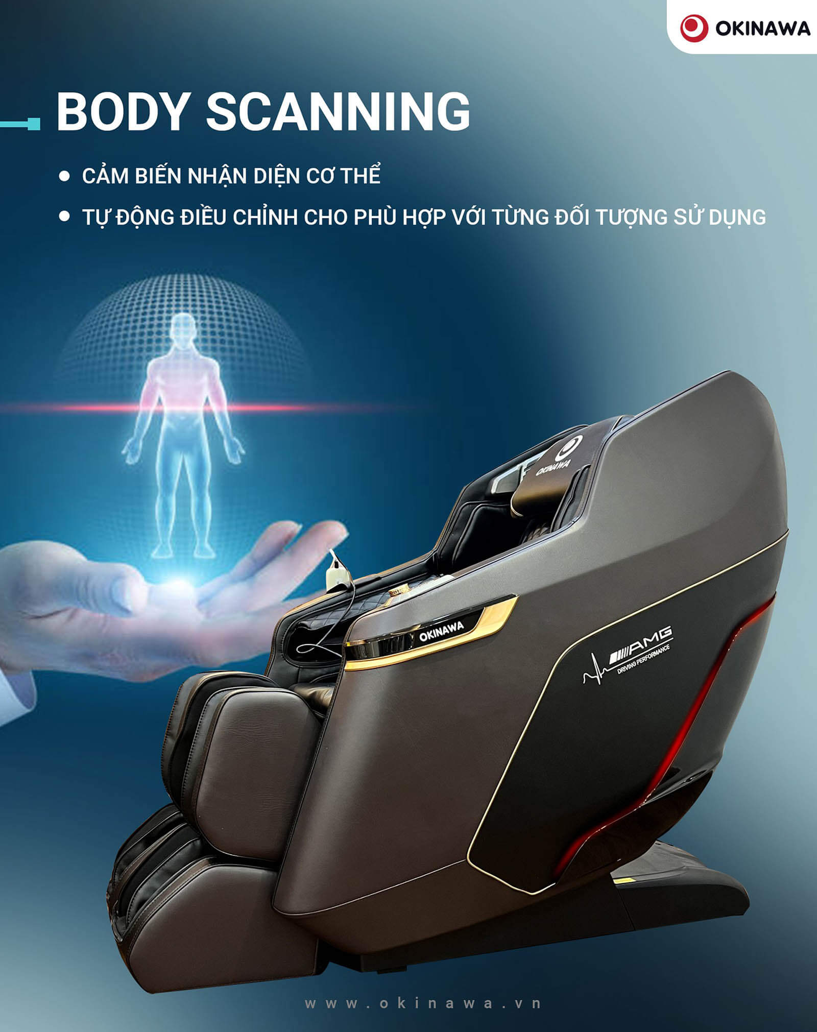 chế độ body scan hế massage okinawa C300