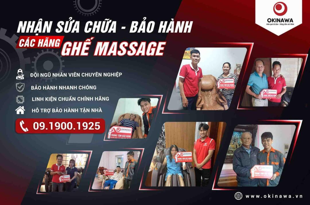 Dịch vụ sửa ghế massage tại nhà uy tín, chất lượng Okinawa Group