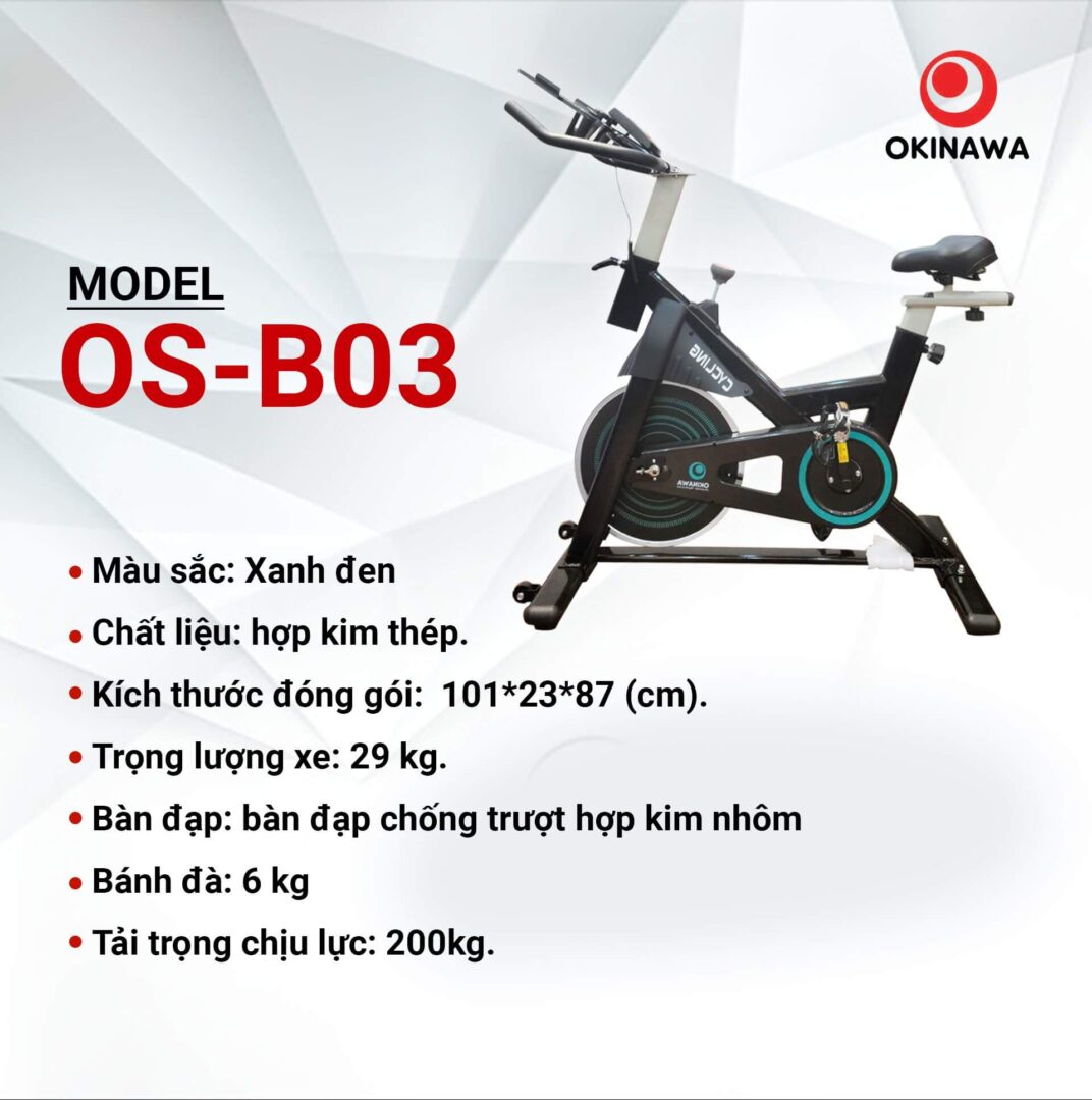 Thông số kỹ thuật của xe đạp thể thao Okinawa OS - B02