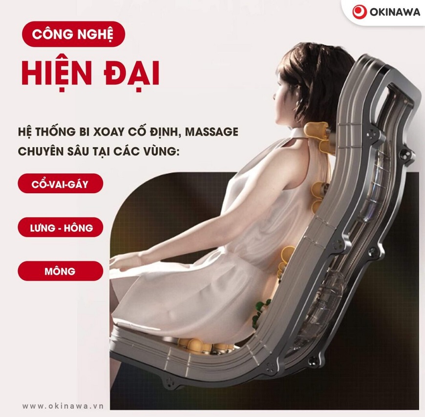 Công nghệ massage hiện đại ghế massage Okinawa OS - 152